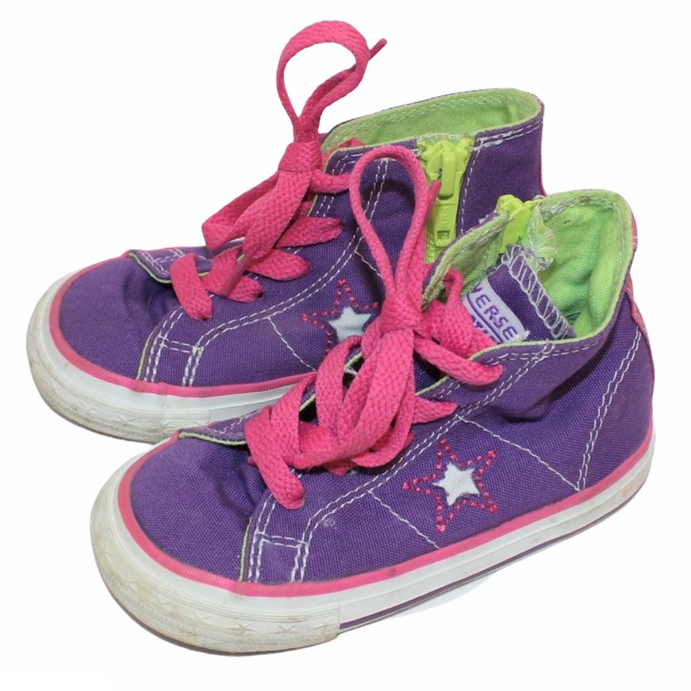 CONVERSE All Star High Top Sneakers Purple Pink 6
